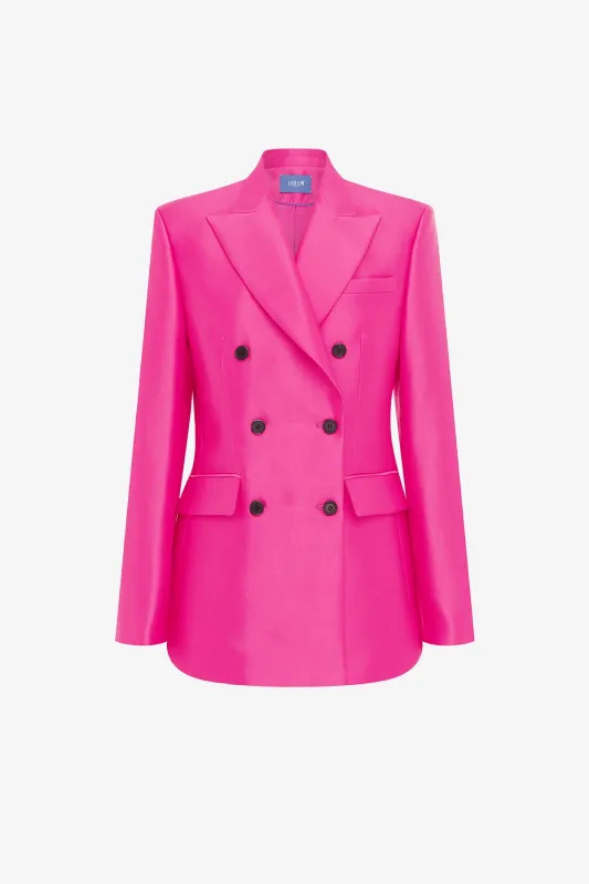 Anissa Blazer - Hot Pink sold by LEO LIN
