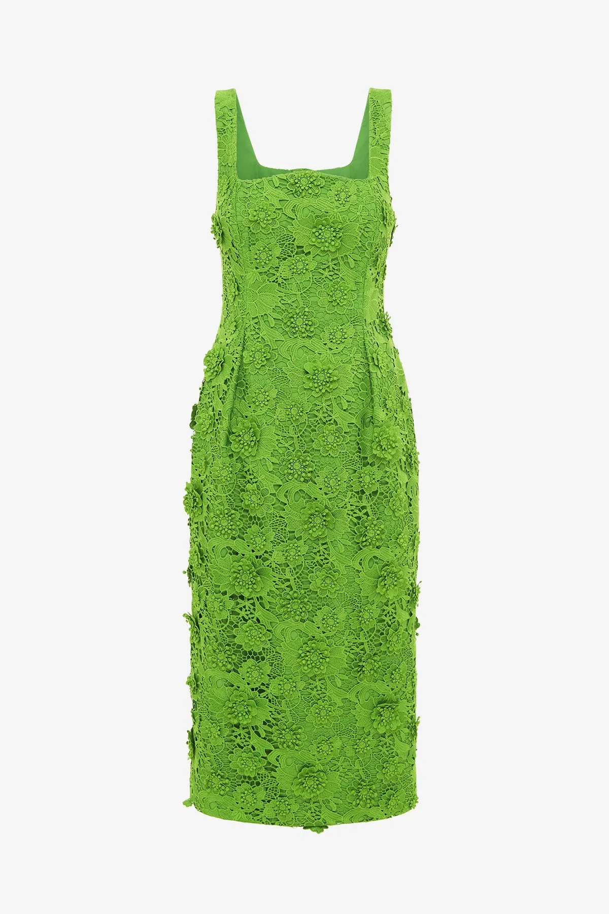 Larissa Lace Midi Dress - Fern sold by LEO LIN