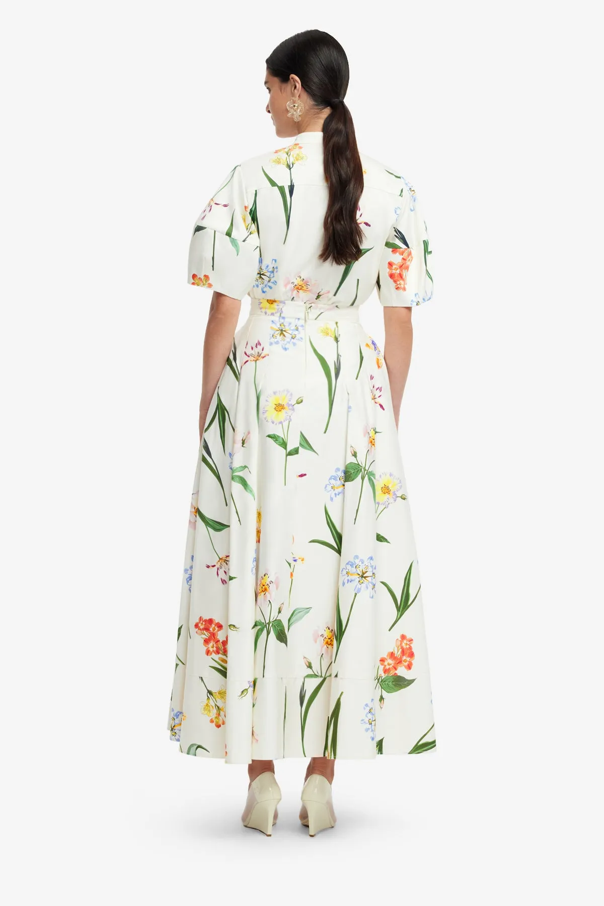Rhiannan Skirt - Botanical Print in Snow sold by LEO LIN product image thumbnail 5