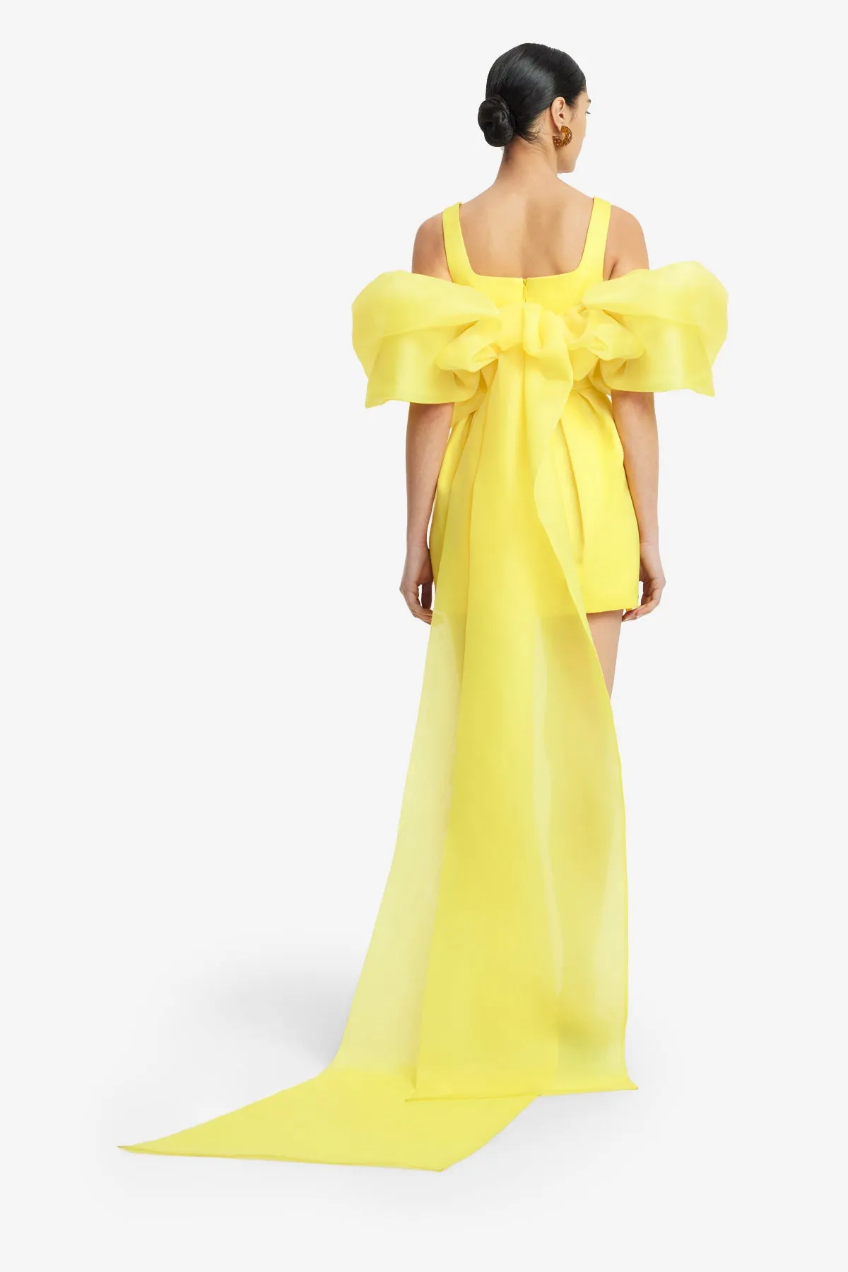 Leonora Organza Puff Sleeve Cape - Sunshine sold by LEO LIN product image thumbnail 5
