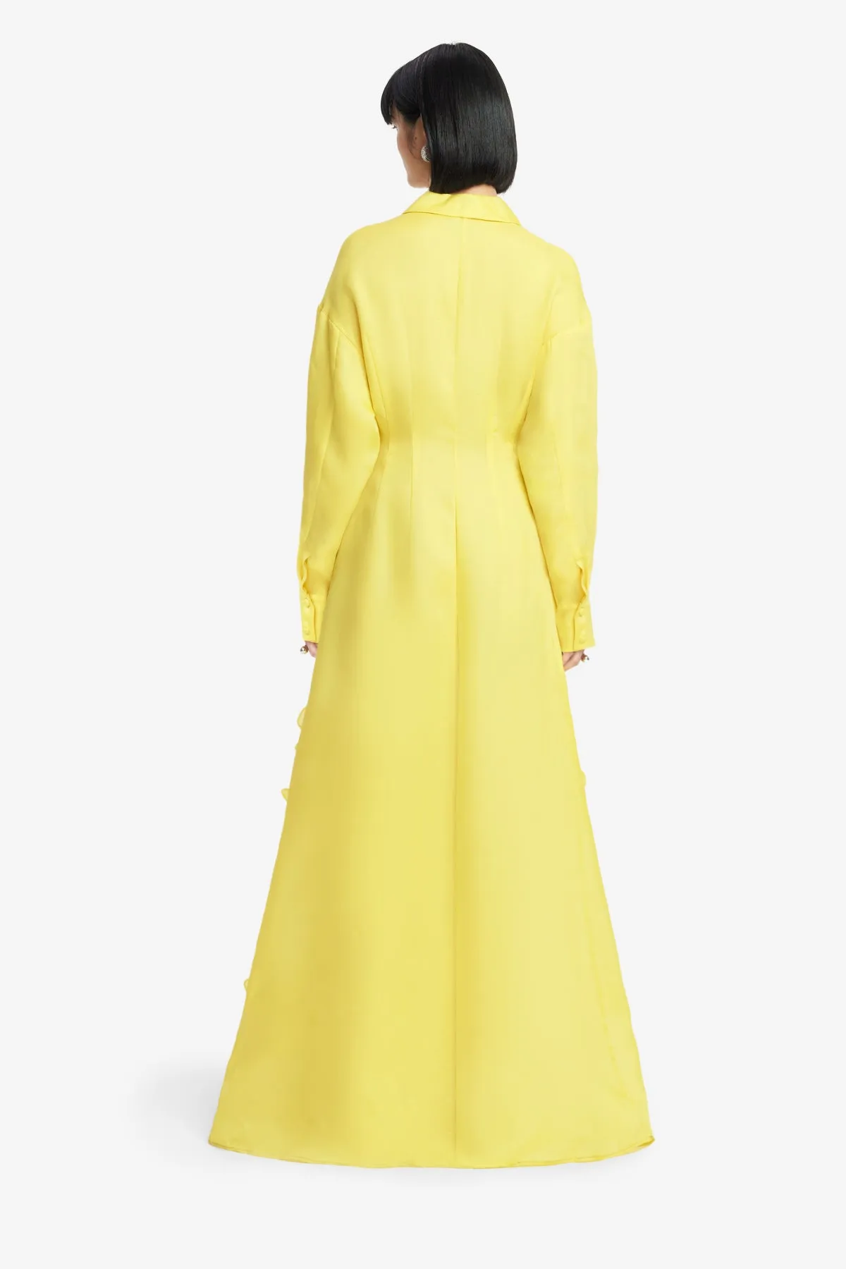 Jeanette Silk Floral Appliqué Maxi Dress - Sunshine sold by LEO LIN product image thumbnail 5