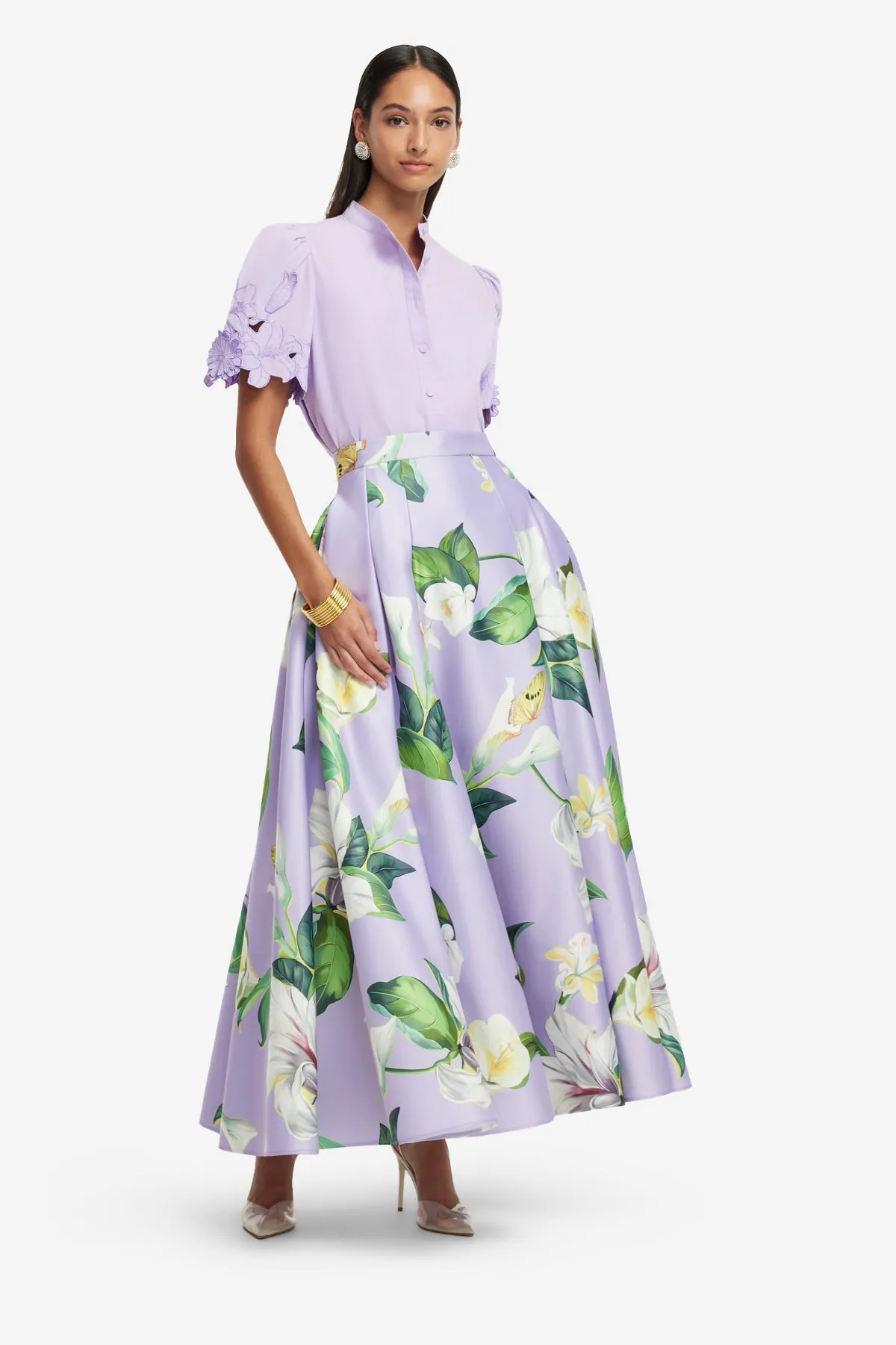 Amelie Appliqué Shirt Top - Lilac sold by LEO LIN product image thumbnail 3