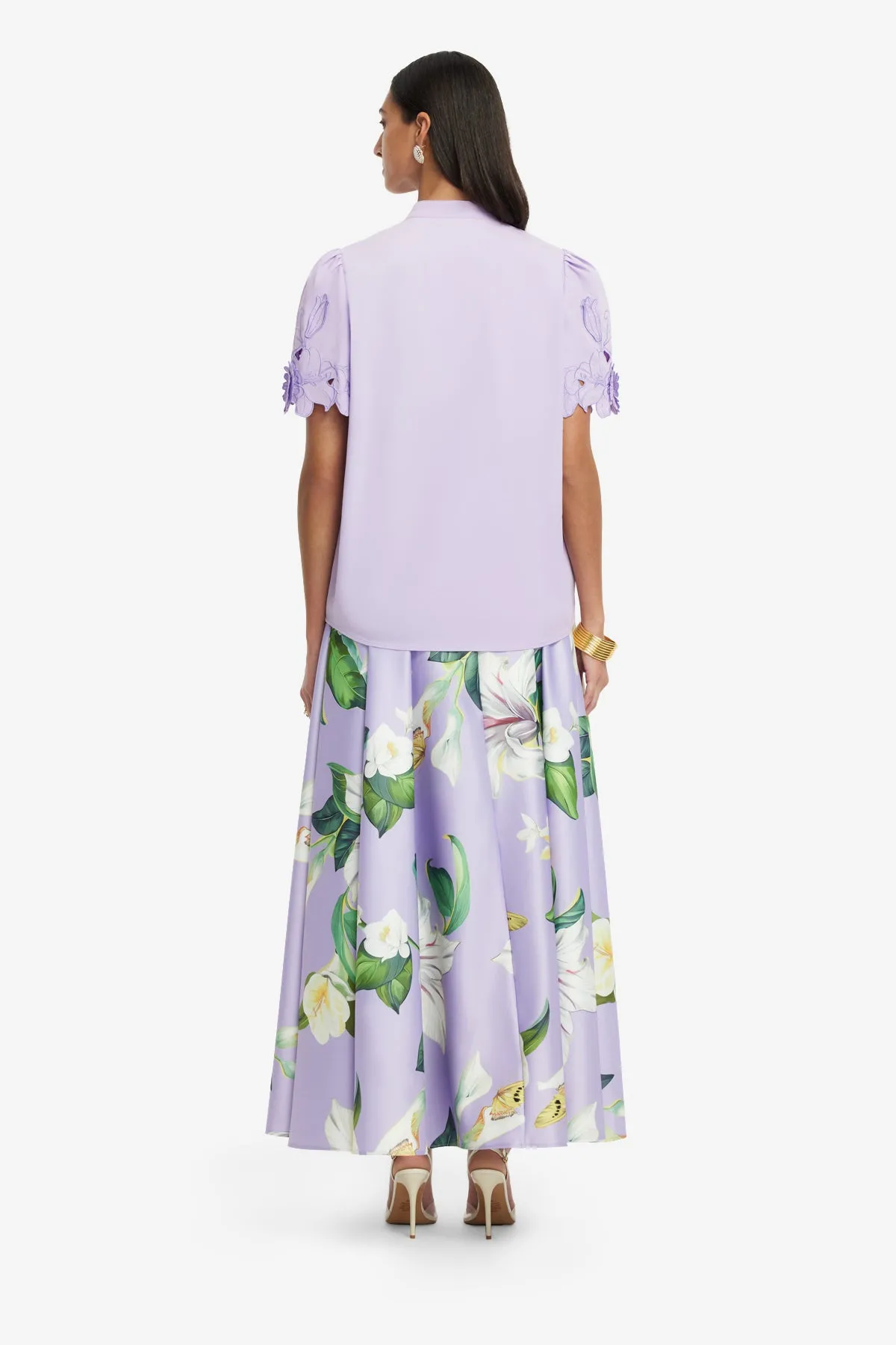 Amelie Appliqué Shirt Top - Lilac sold by LEO LIN product image thumbnail 5