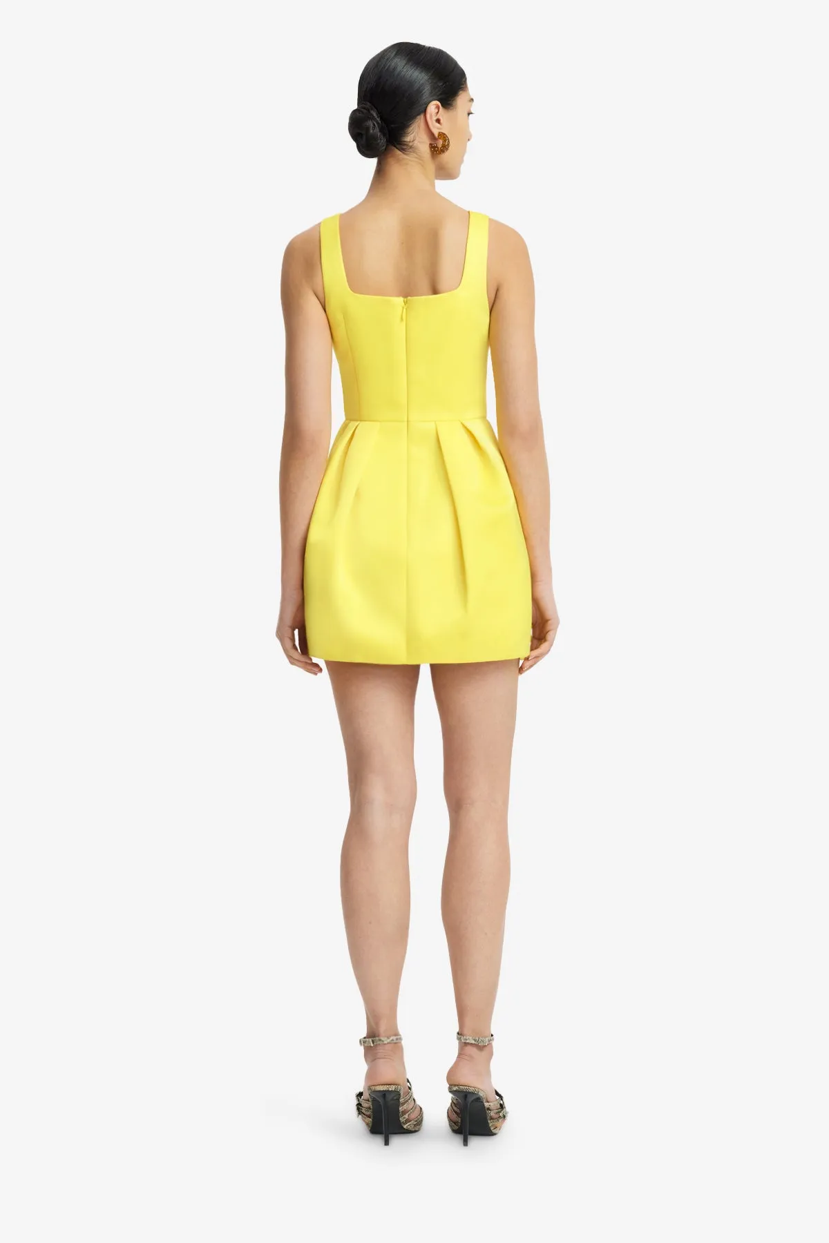 Piper Floral Appliqué Bell Shape Mini Dress - Sunshine sold by LEO LIN product image thumbnail 5