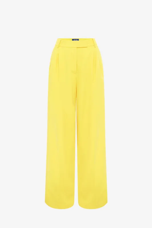 Elisha Wide Leg Pants - Sunshine sold by LEO LIN