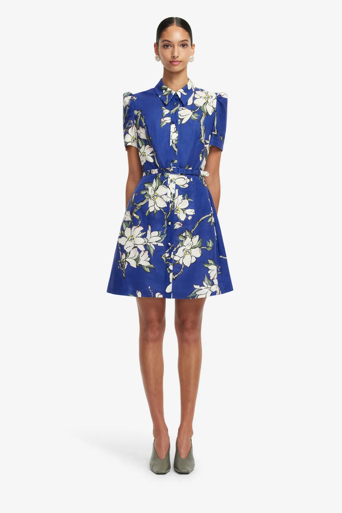 Bronte Mini Dress - Midnight Magnolia Print sold by LEO LIN product image thumbnail 2