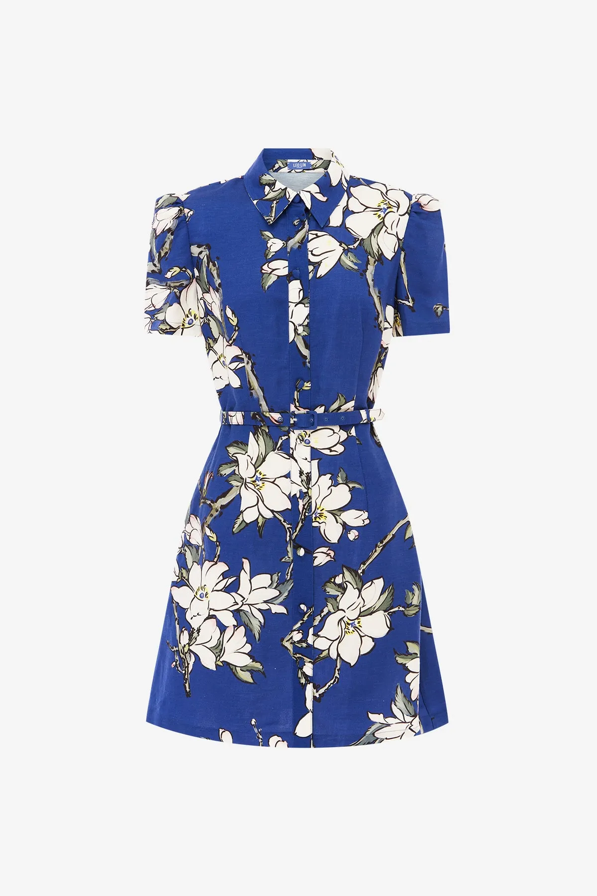 Bronte Mini Dress - Midnight Magnolia Print sold by LEO LIN