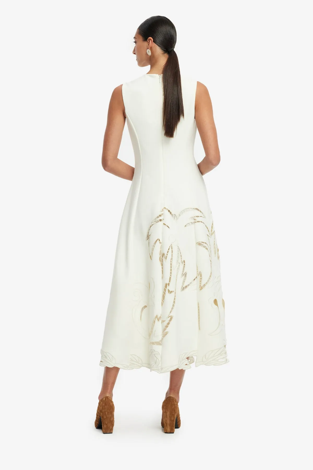 Cleo Appliqué Sleeveless Midi Dress - Vanilla sold by LEO LIN product image thumbnail 5