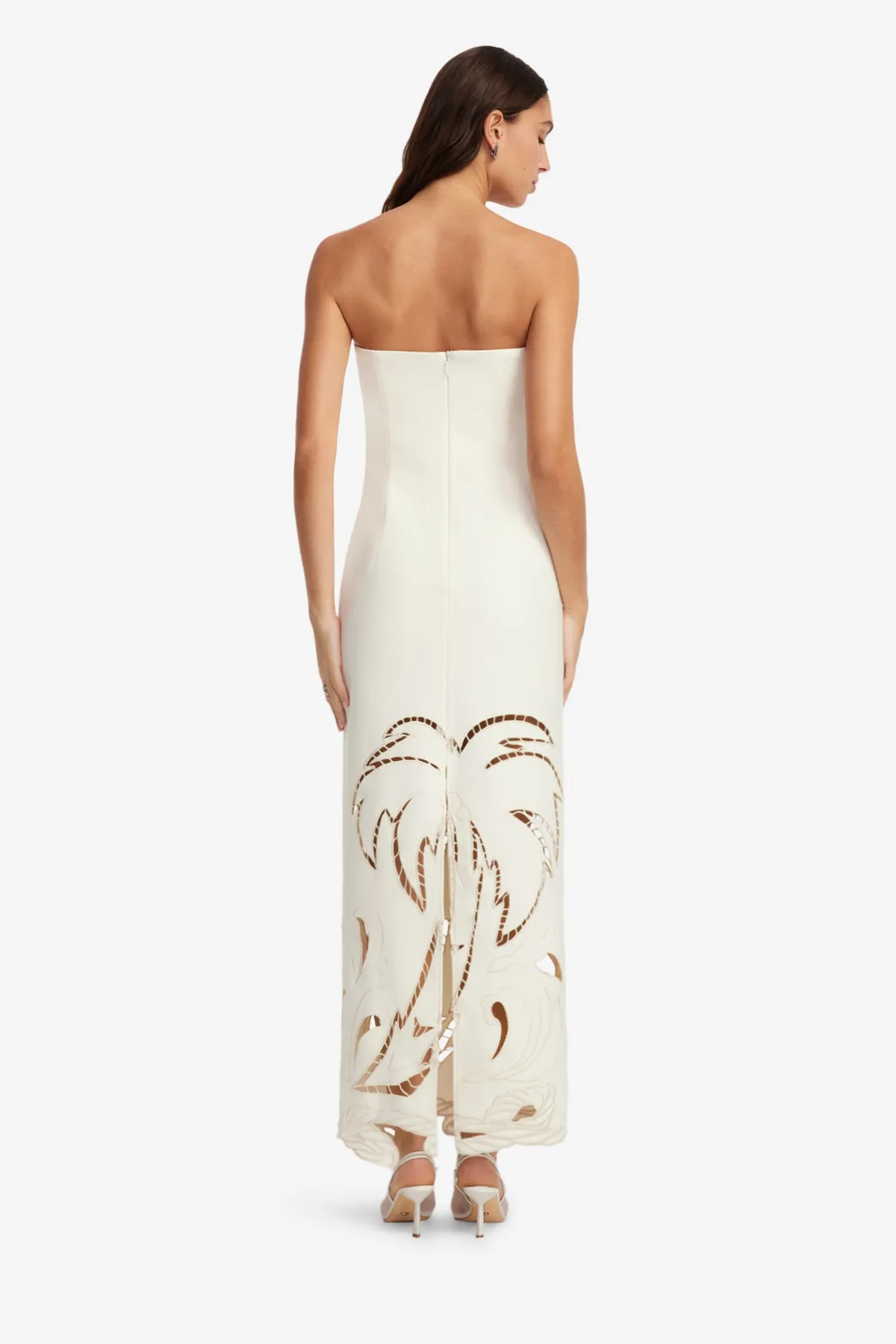 Rayna Appliqué Bustier Maxi Dress - Vanilla sold by LEO LIN product image thumbnail 5