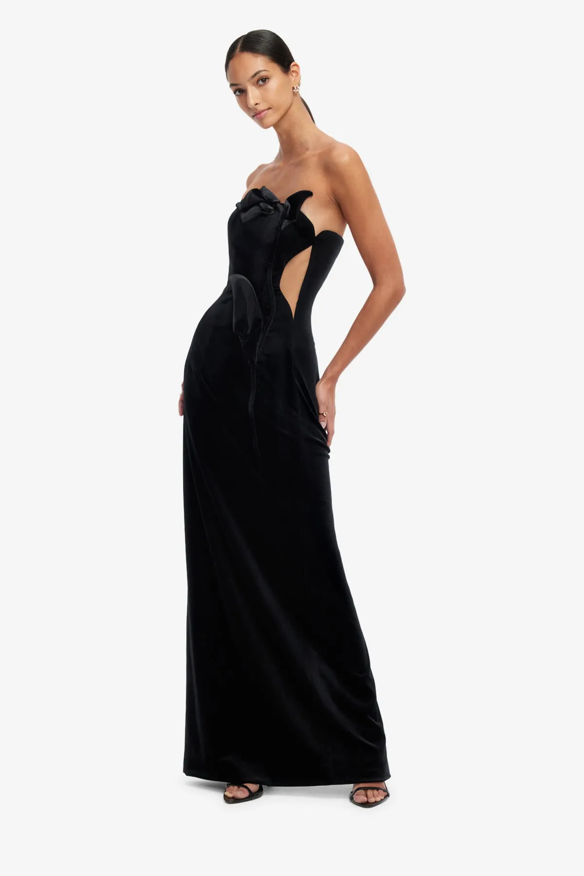 Marilyn Velvet Gown - Ebony sold by LEO LIN product image thumbnail 3