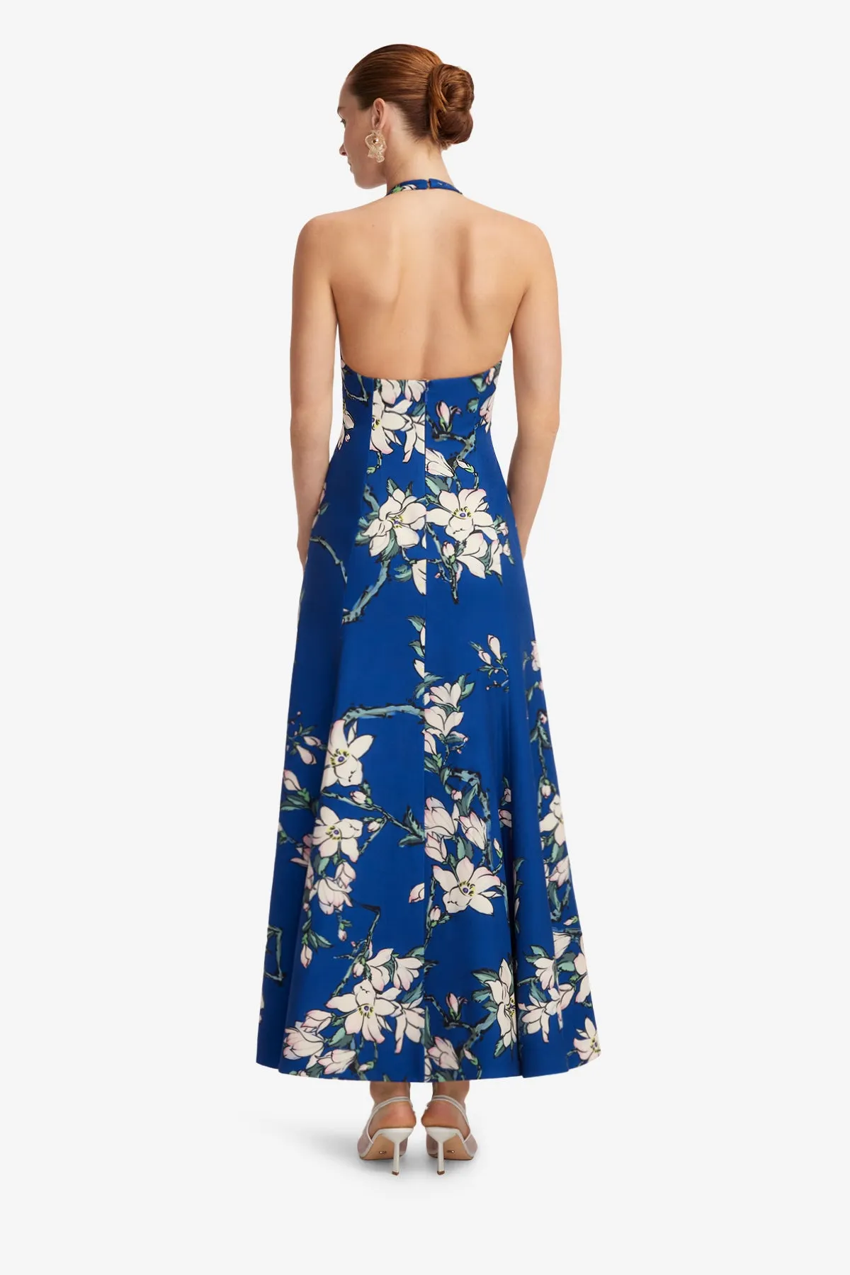 Juliette Halterneck Maxi Dress - Midnight Magnolia Print sold by LEO LIN product image thumbnail 5