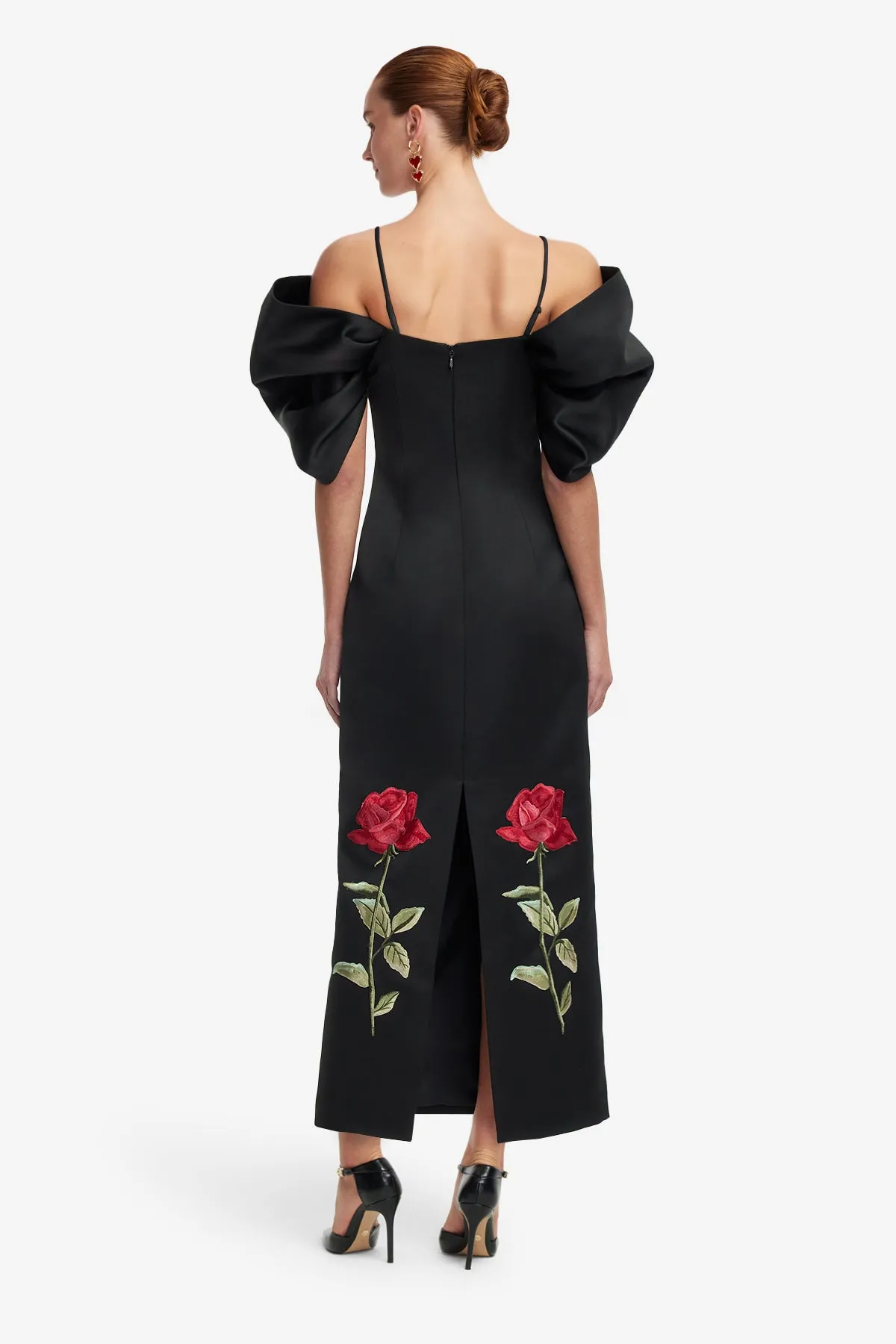 Arabella Embroidered Maxi Dress - Ebony sold by LEO LIN product image thumbnail 5