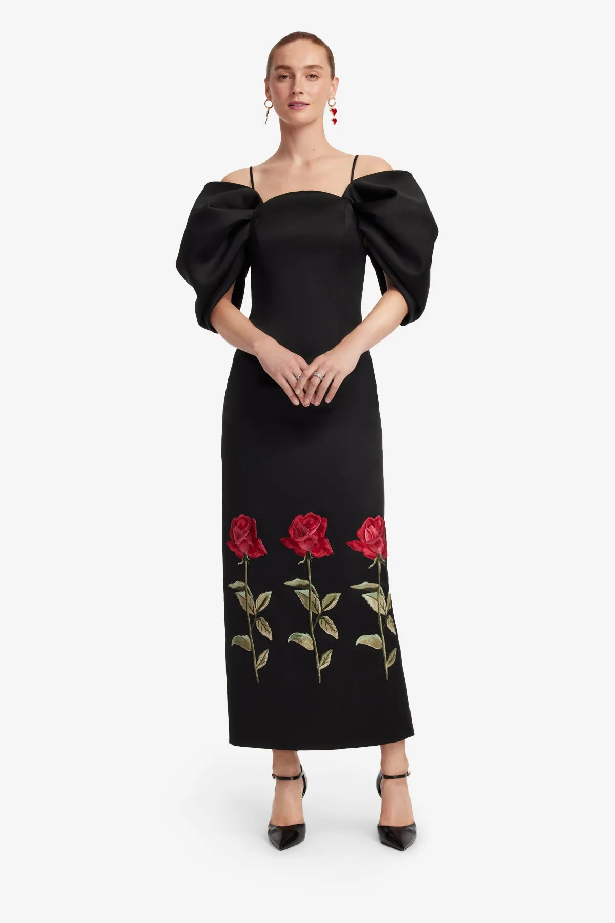 Arabella Embroidered Maxi Dress - Ebony sold by LEO LIN product image thumbnail 3