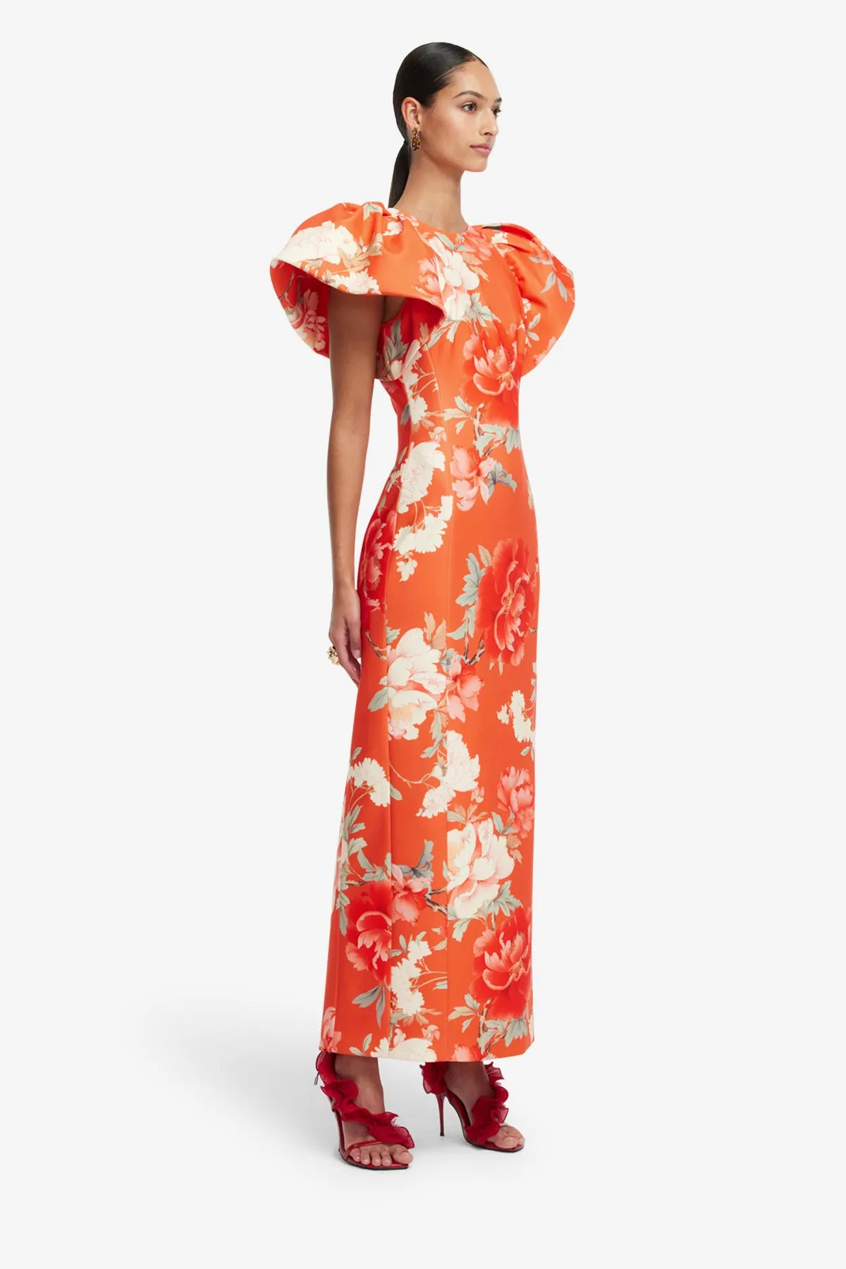Lucinda Printed Maxi Dress - Saffron Peony sold by LEO LIN product image thumbnail 4
