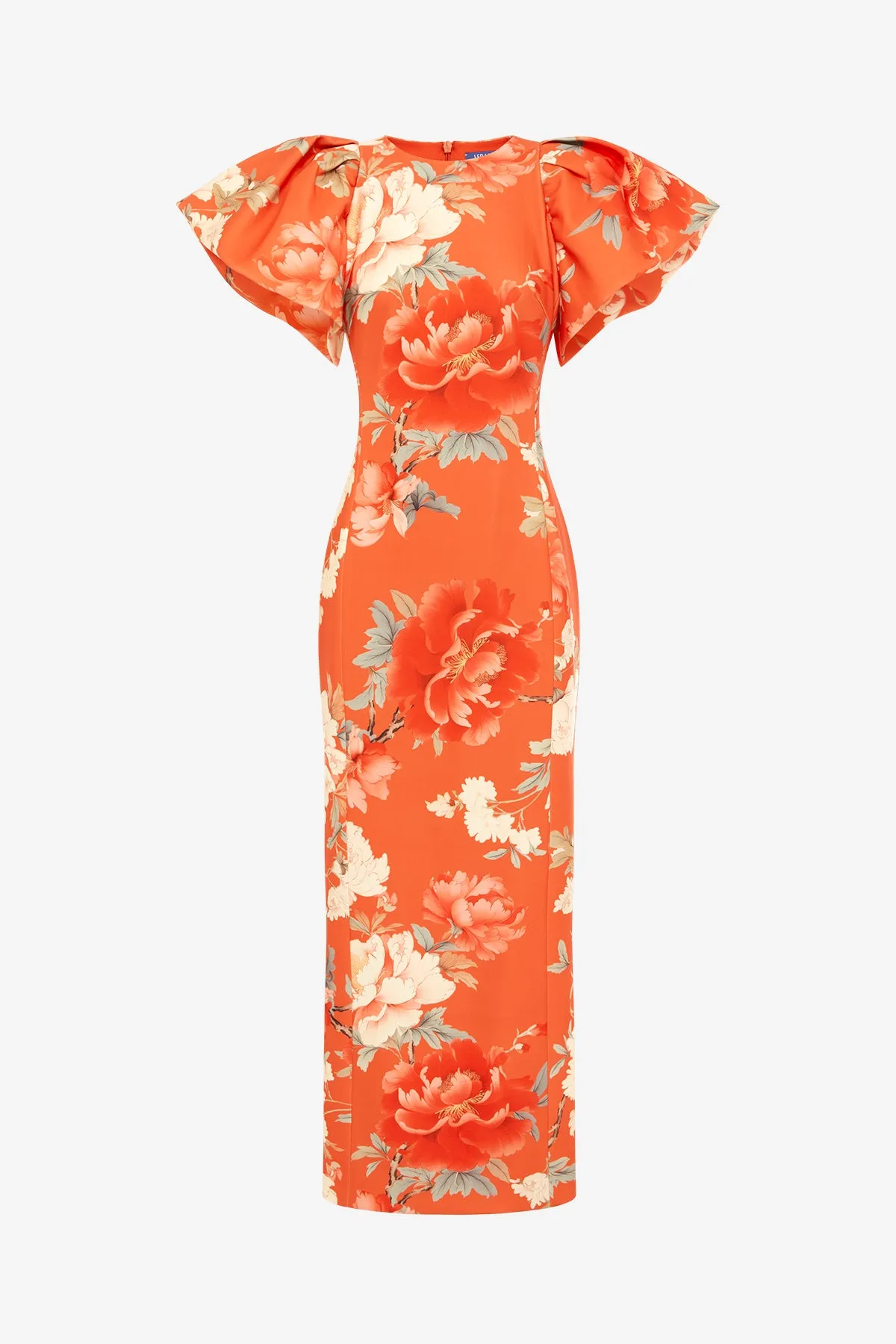 Lucinda Printed Maxi Dress - Saffron Peony sold by LEO LIN