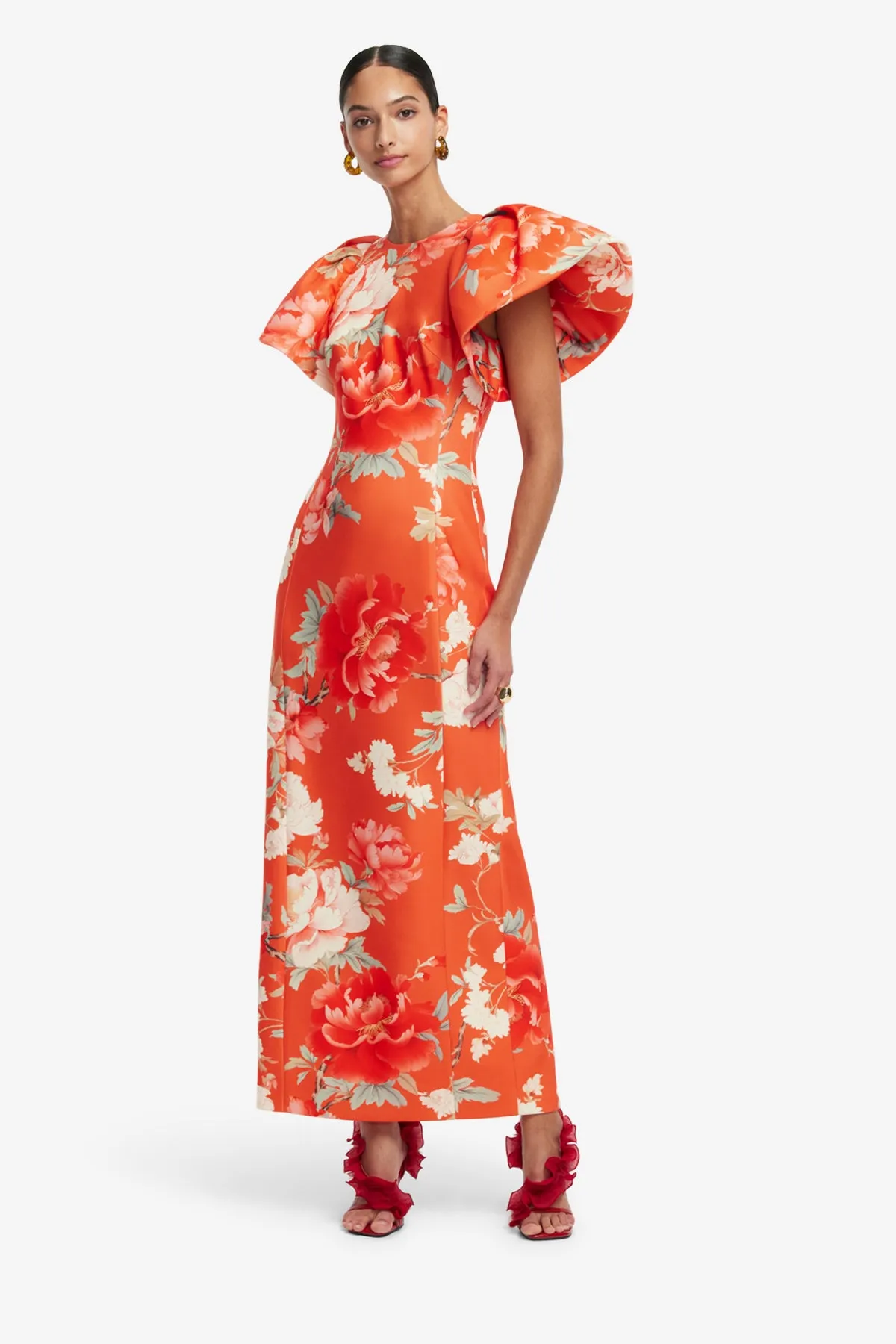 Lucinda Printed Maxi Dress - Saffron Peony sold by LEO LIN product image thumbnail 3