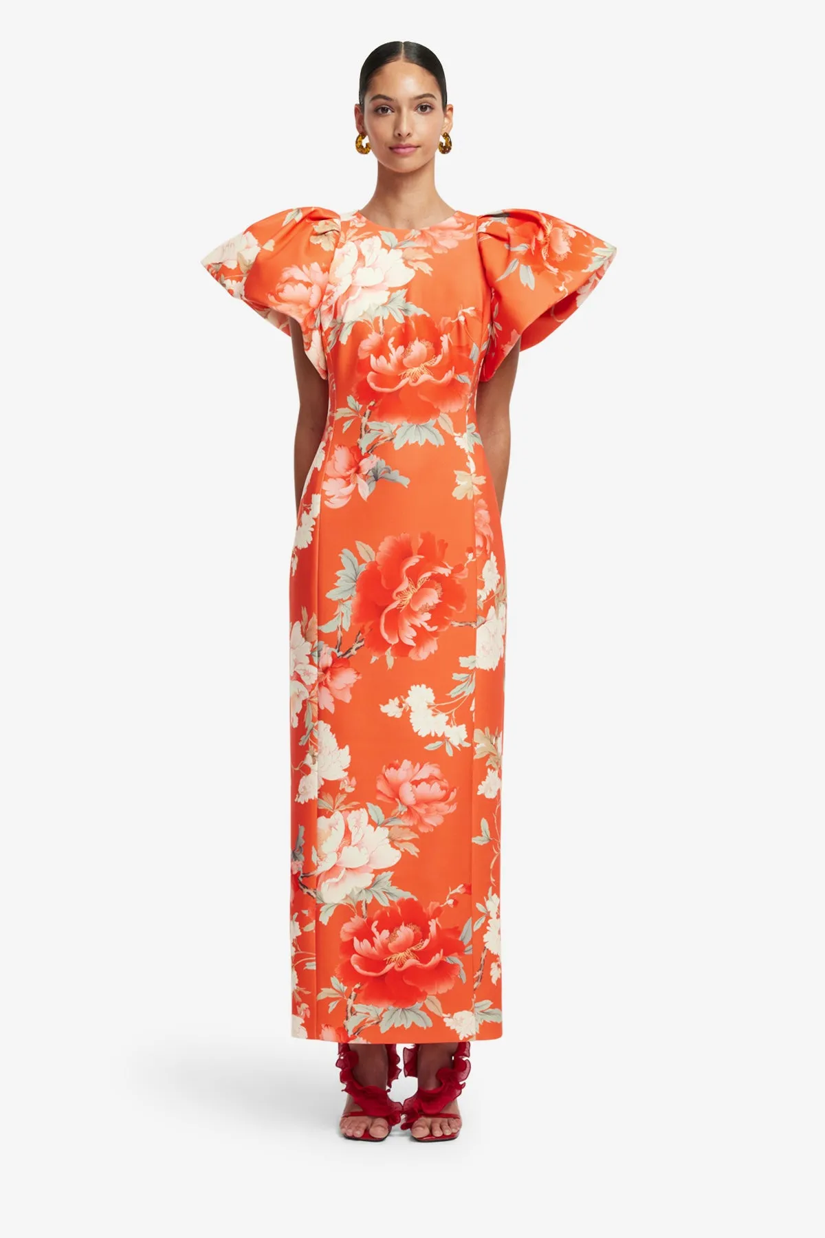 Lucinda Printed Maxi Dress - Saffron Peony sold by LEO LIN product image thumbnail 2