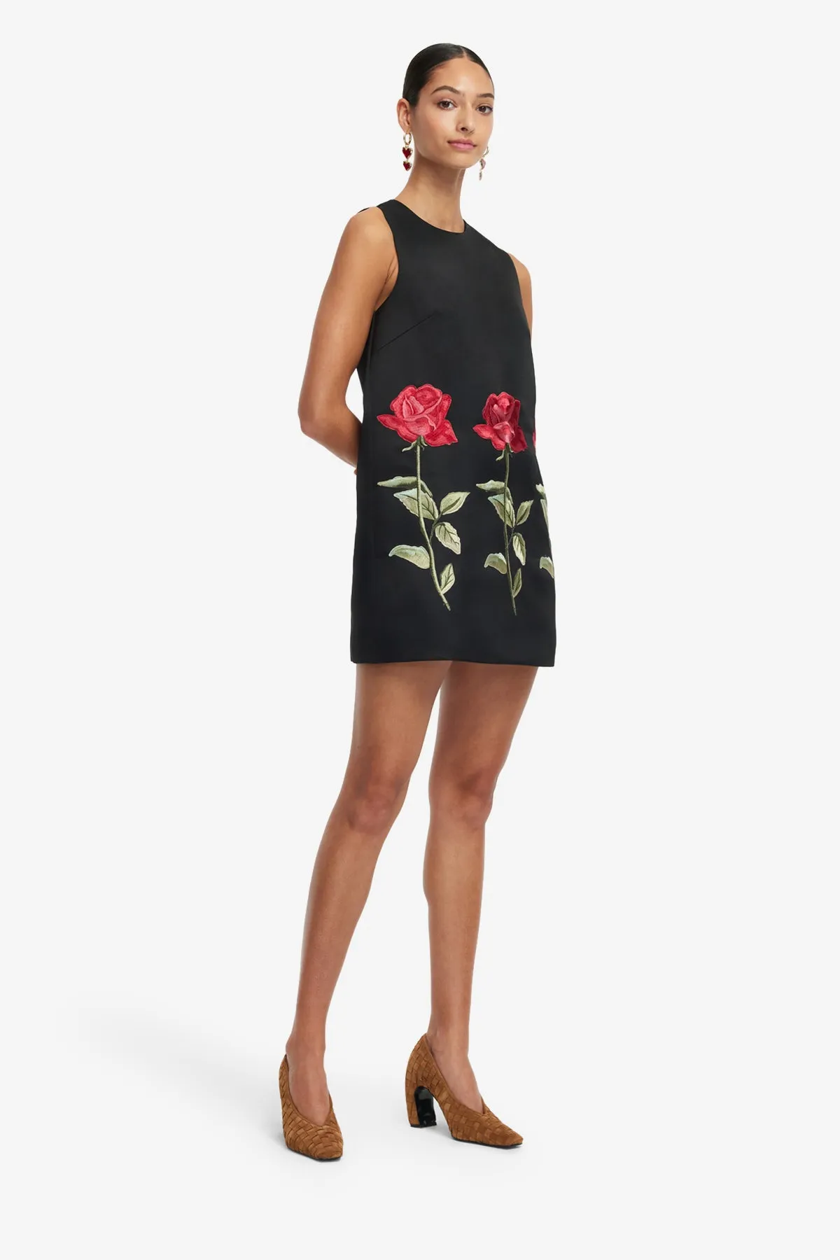 Yvonne Embroidered Mini Dress - Ebony sold by LEO LIN product image thumbnail 3