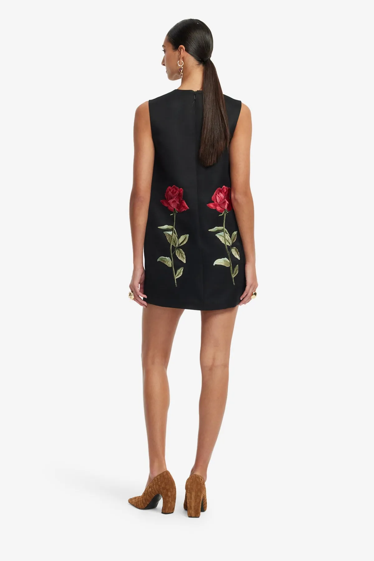 Yvonne Embroidered Mini Dress - Ebony sold by LEO LIN product image thumbnail 4