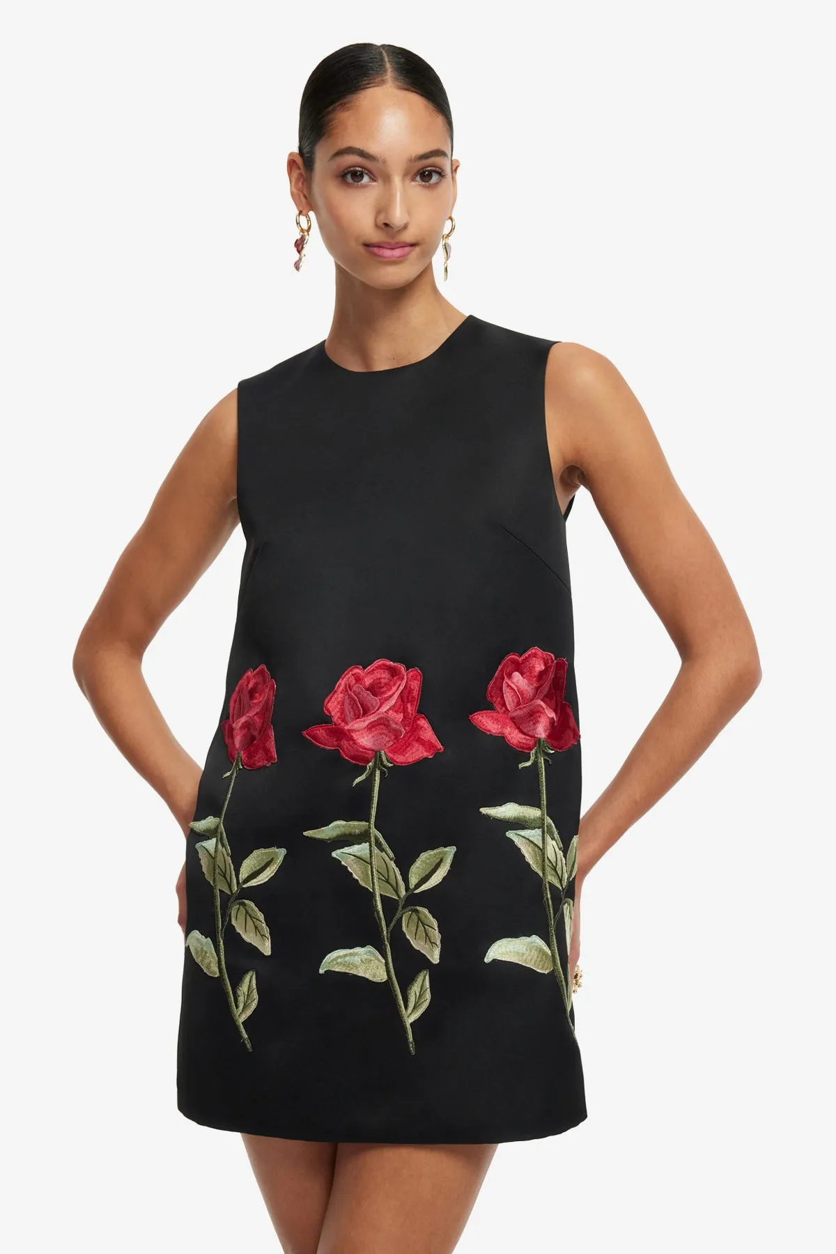 Yvonne Embroidered Mini Dress - Ebony sold by LEO LIN product image thumbnail 5