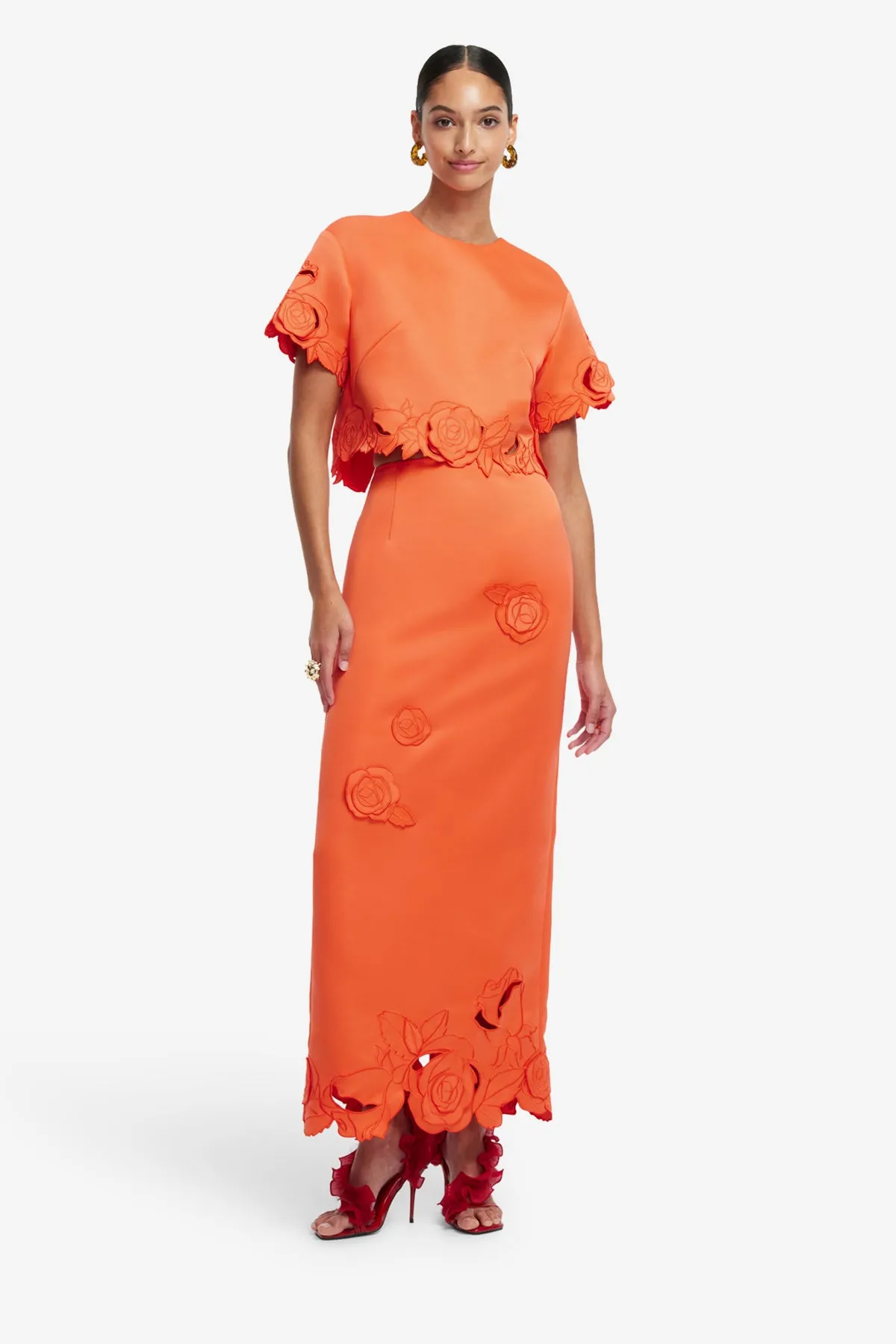 Kyra Appliqué Maxi Skirt - Saffron sold by LEO LIN product image thumbnail 3