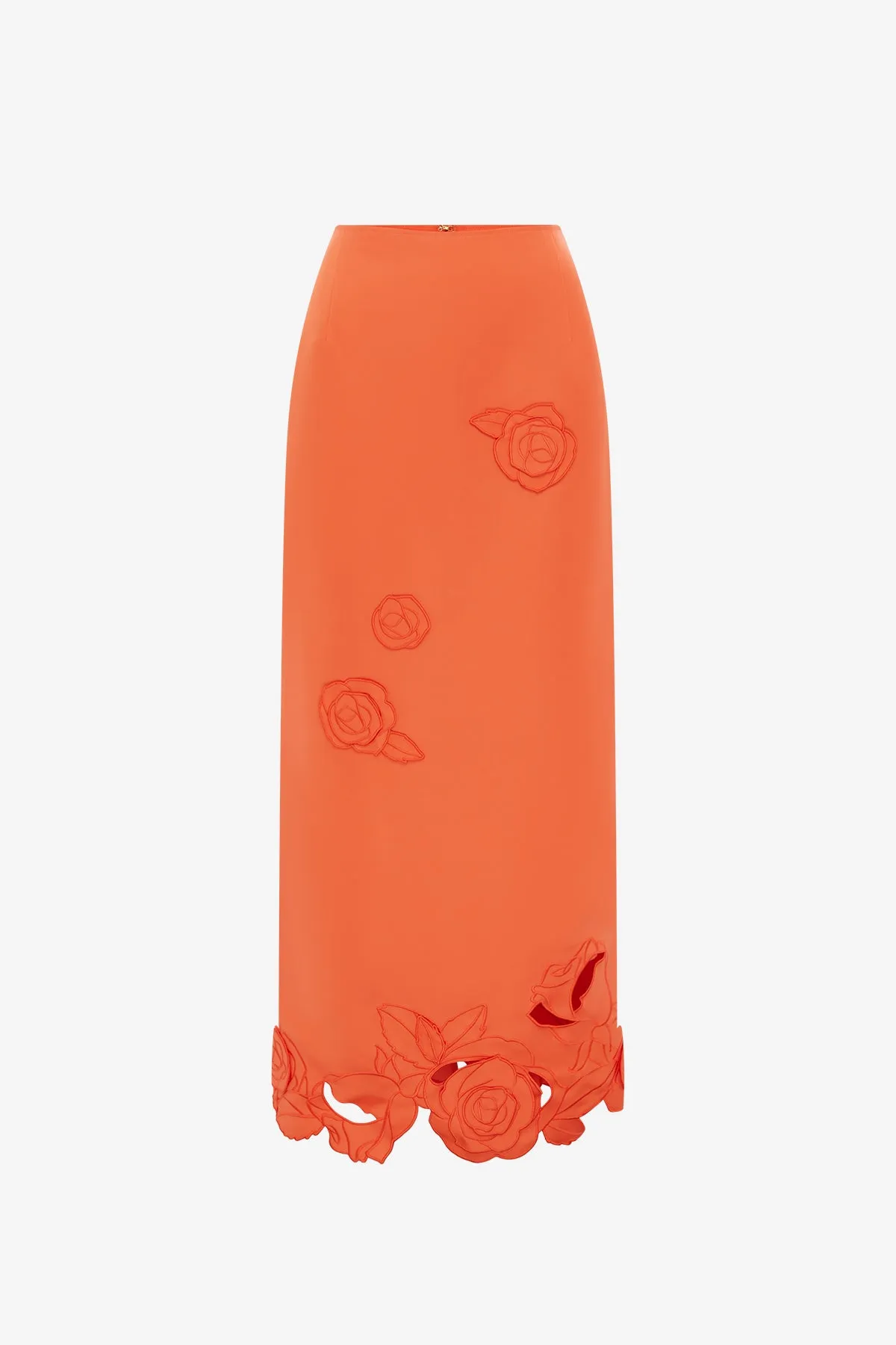 Kyra Appliqué Maxi Skirt - Saffron sold by LEO LIN