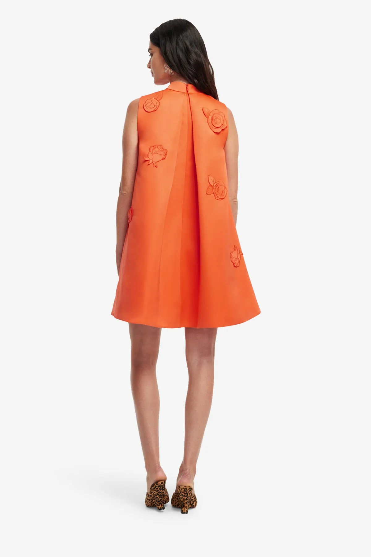 Fallon Appliqué Floral Mini Dress - Saffron sold by LEO LIN product image thumbnail 5