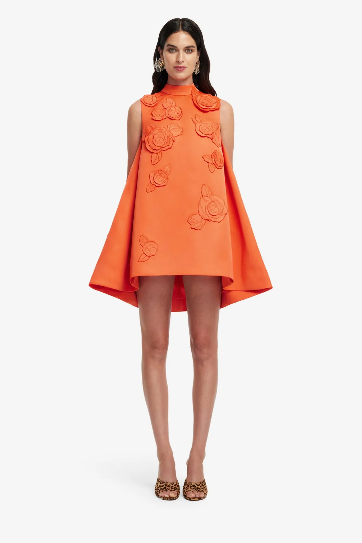 Fallon Appliqué Floral Mini Dress - Saffron sold by LEO LIN product image thumbnail 2