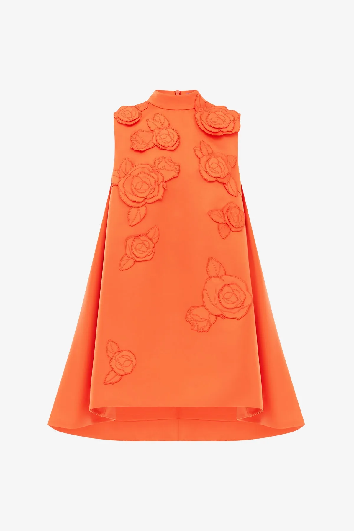 Fallon Appliqué Floral Mini Dress - Saffron sold by LEO LIN