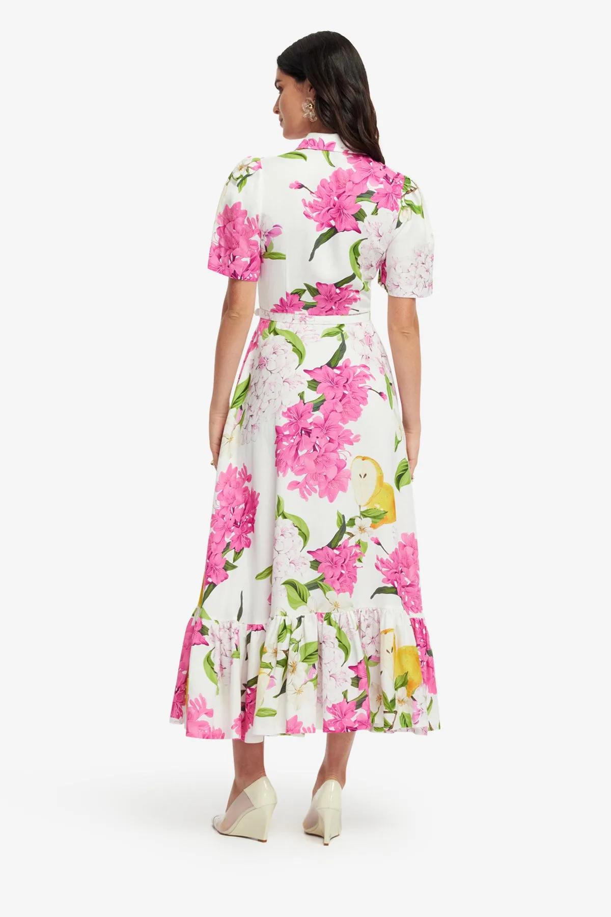 Becca Short Sleeve Midi Dress - Floral Pear Print sold by LEO LIN product image thumbnail 5