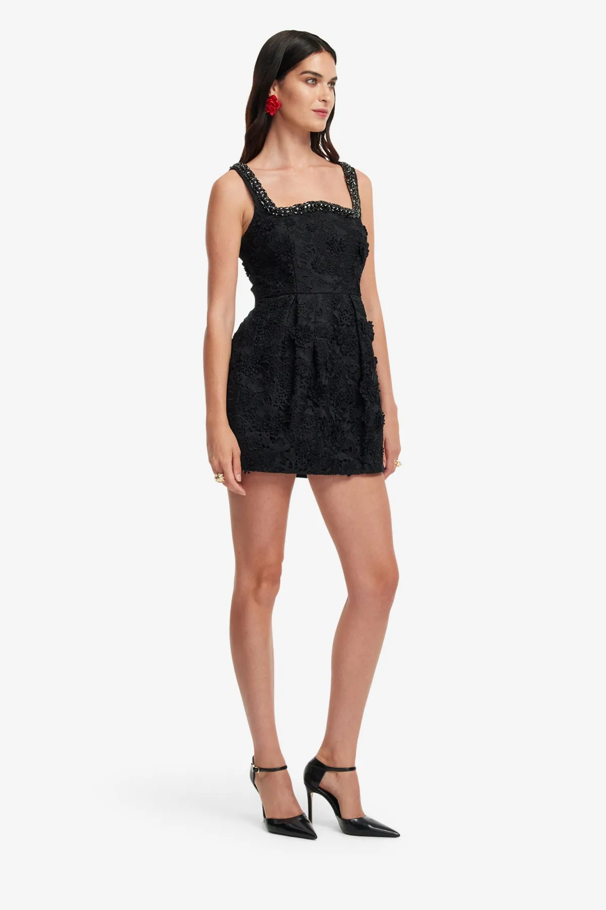 Piper Lace Mini Dress - Ebony sold by LEO LIN product image thumbnail 4