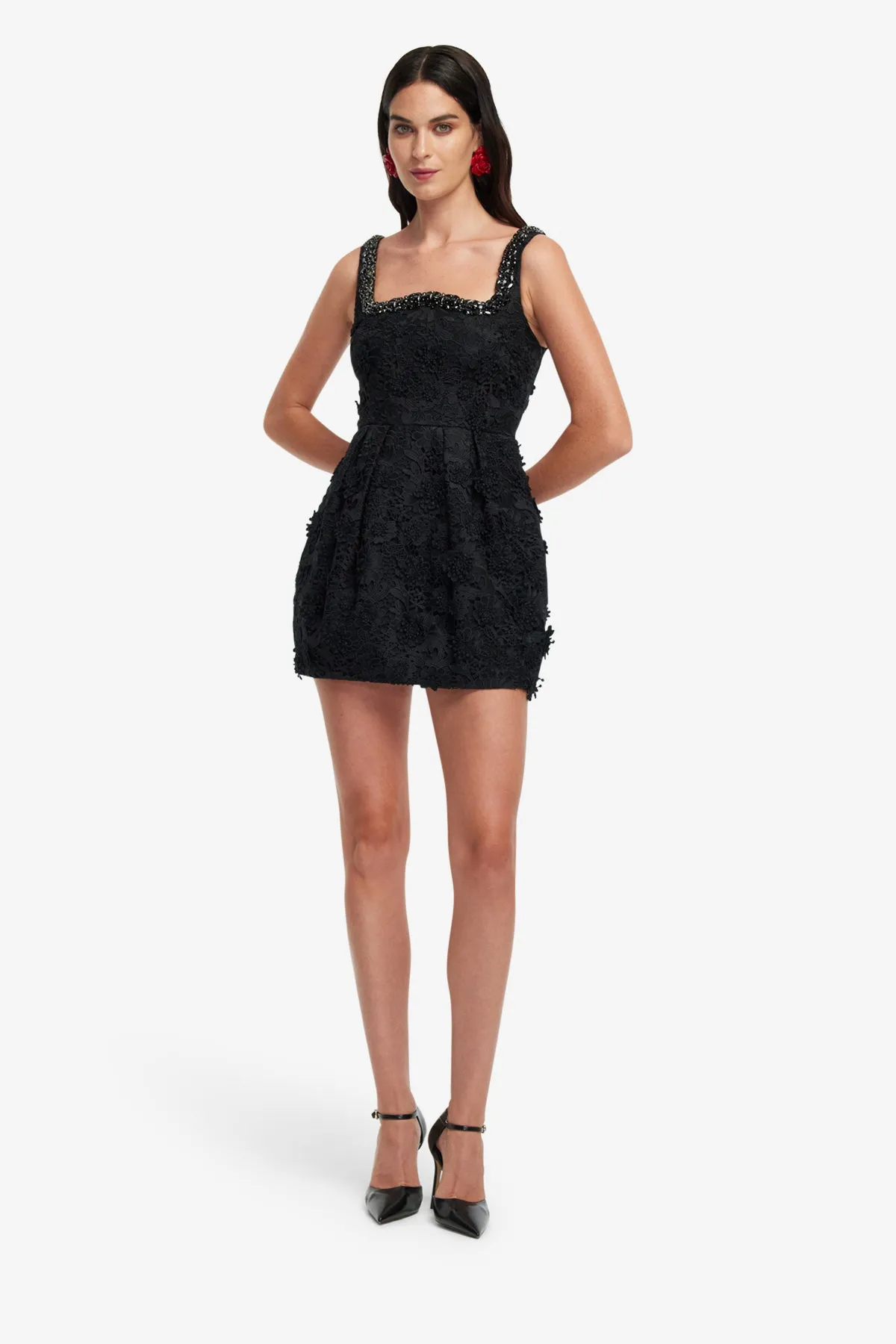 Piper Lace Mini Dress - Ebony sold by LEO LIN product image thumbnail 3