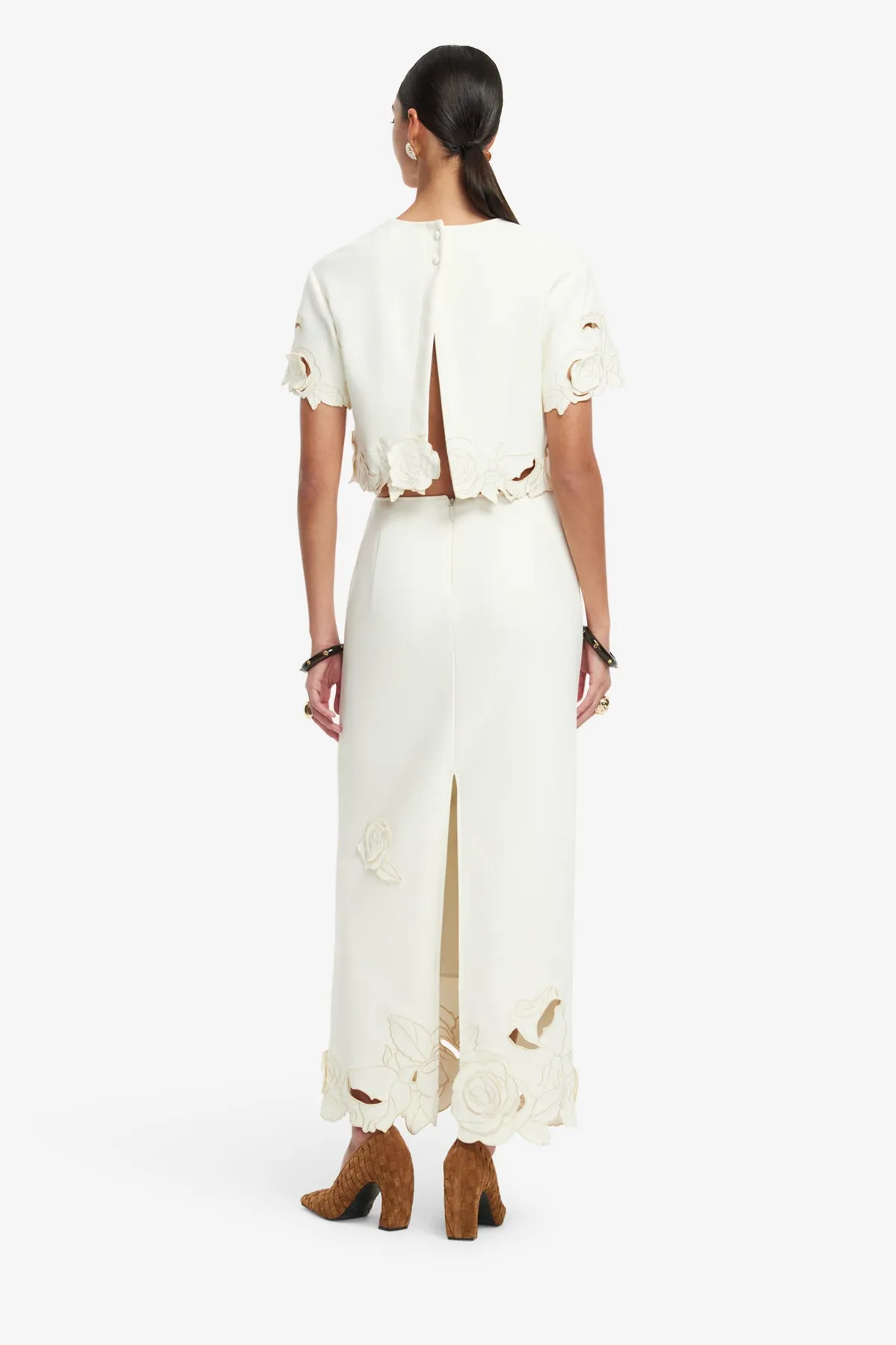 Kyra Appliqué Maxi Skirt - Vanilla sold by LEO LIN product image thumbnail 5