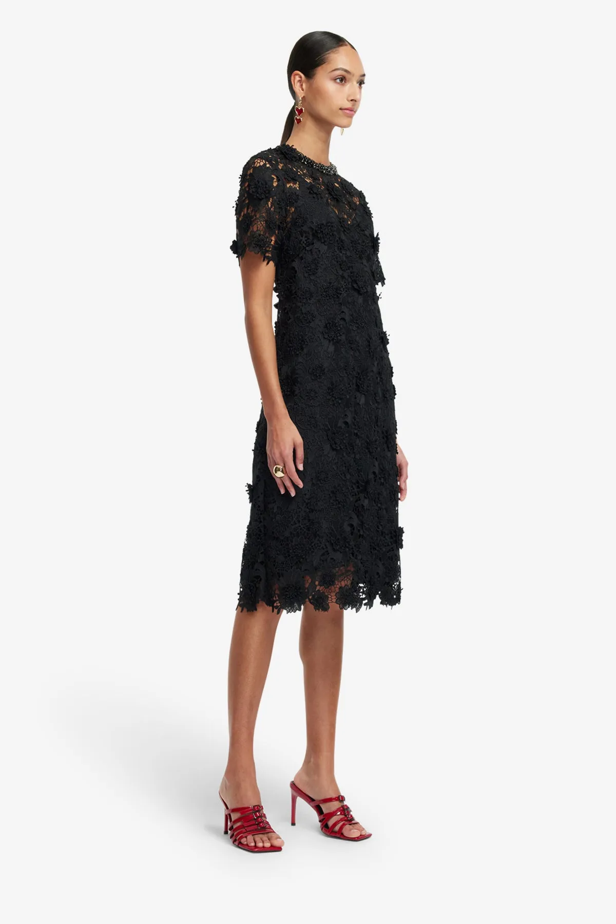 Sheridan Lace Midi Dress - Ebony sold by LEO LIN product image thumbnail 4