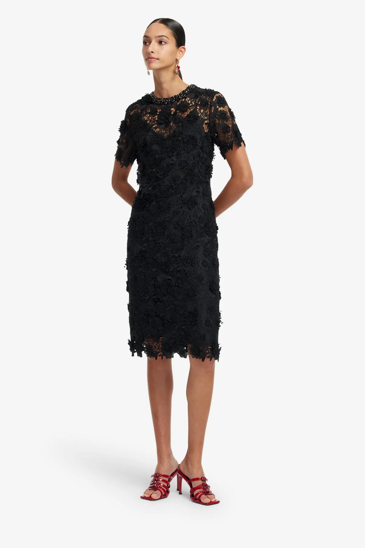 Sheridan Lace Midi Dress - Ebony sold by LEO LIN product image thumbnail 3