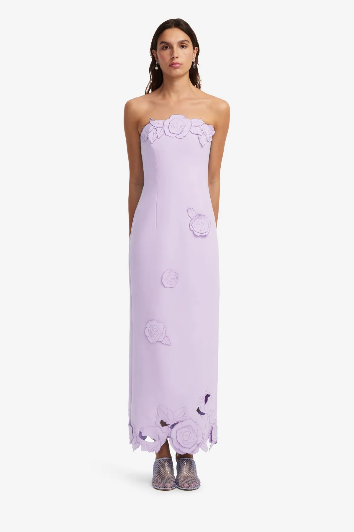Rayna Appliqué Bustier Maxi Dress - Lilac sold by LEO LIN product image thumbnail 2