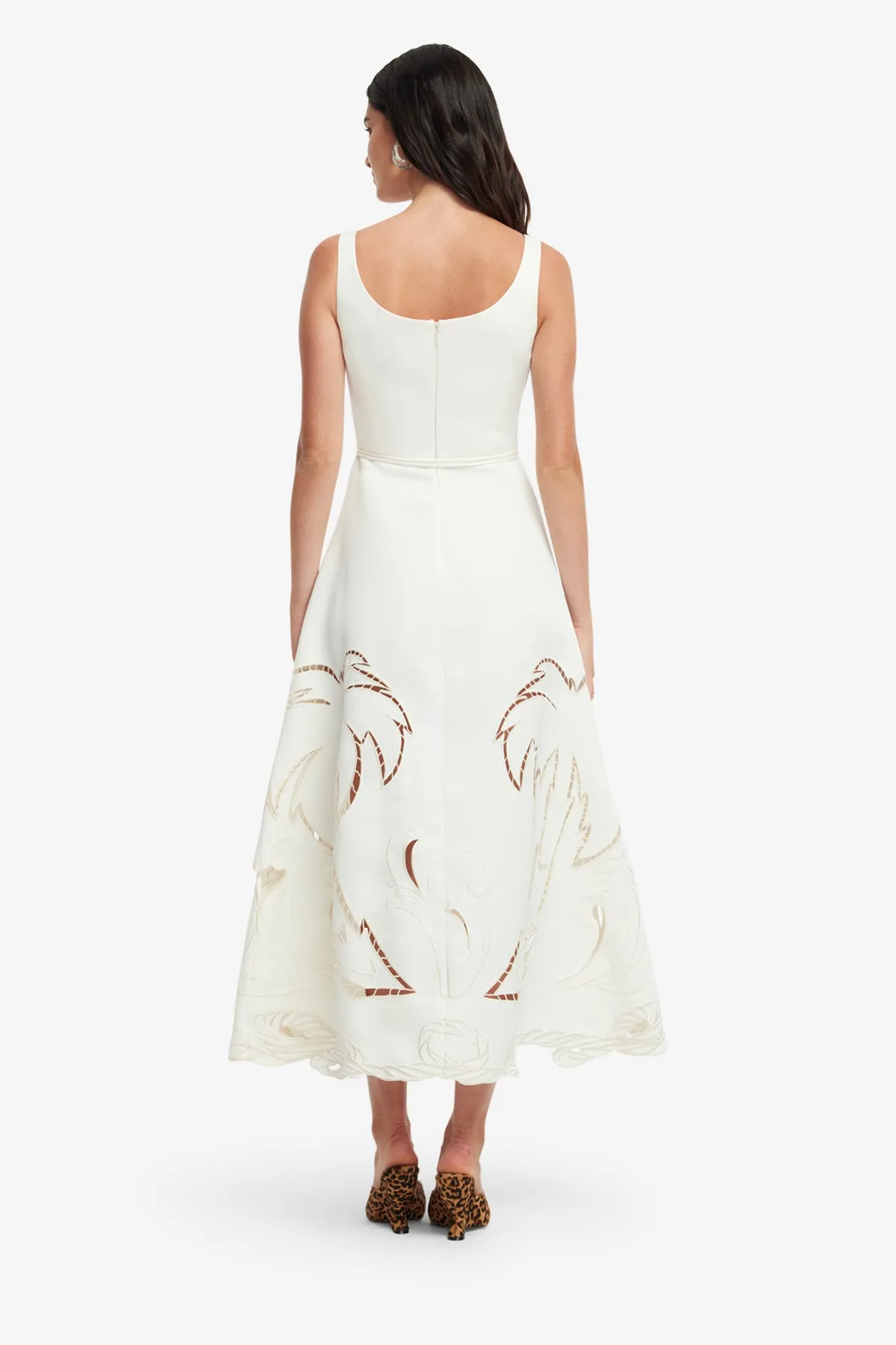 Serafina Palm Maxi Dress - Vanilla sold by LEO LIN product image thumbnail 5