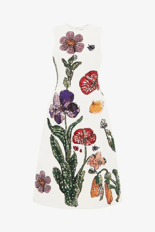 Cleo Beaded Midi Dress - Wildflowers sold by LEO LIN