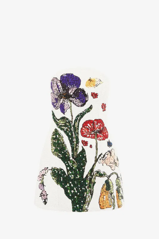 Rosario Beaded Bustier Mini Dress - Wildflowers sold by LEO LIN