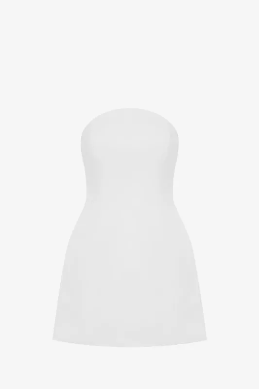 Rosario Beaded Bustier Mini Dress - Toile sold by LEO LIN