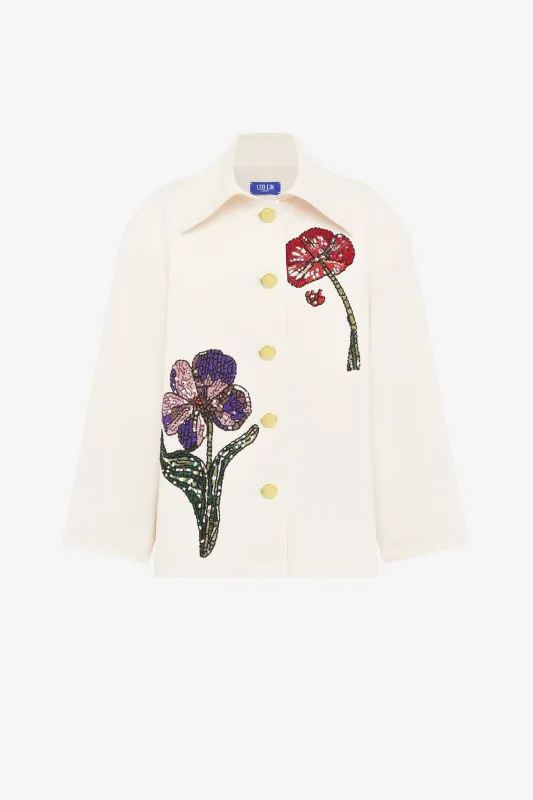Leyna Embellished Jacket - Wildflowers sold by LEO LIN