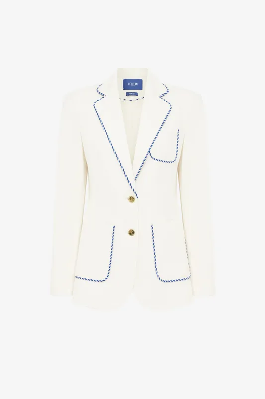 Jillian Blazer - Vanilla sold by LEO LIN
