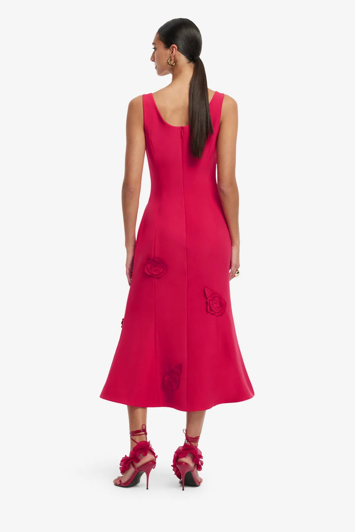 Emily Appliqué Midi Dress - Scarlet sold by LEO LIN product image thumbnail 5