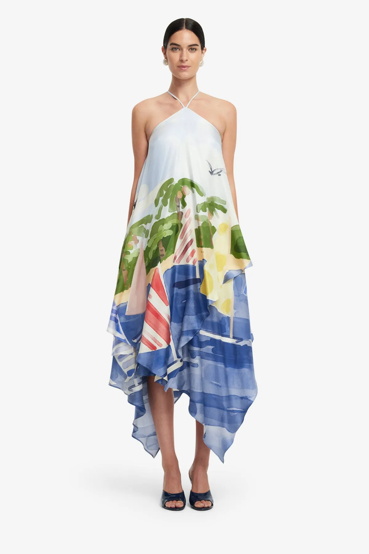 Sally Halterneck Maxi Dress - Nautical Print sold by LEO LIN product image thumbnail 2