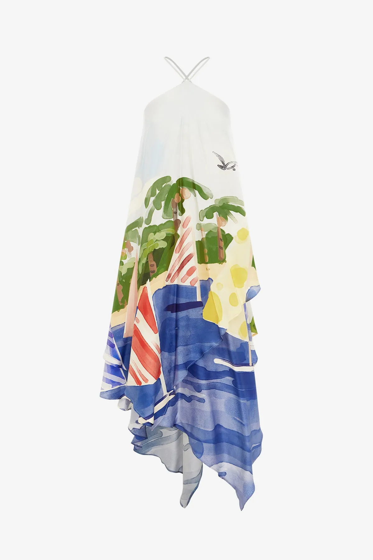 Sally Halterneck Maxi Dress - Nautical Print sold by LEO LIN