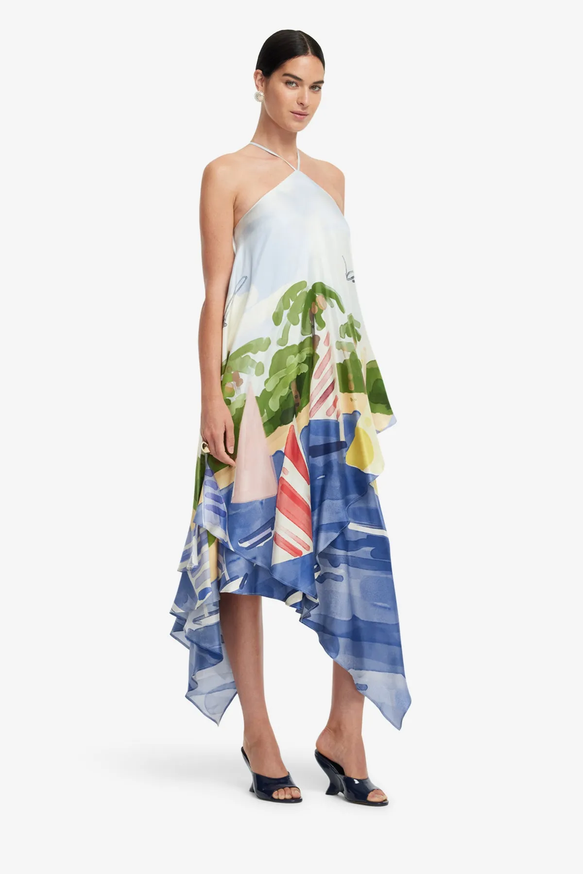 Sally Halterneck Maxi Dress - Nautical Print sold by LEO LIN product image thumbnail 4