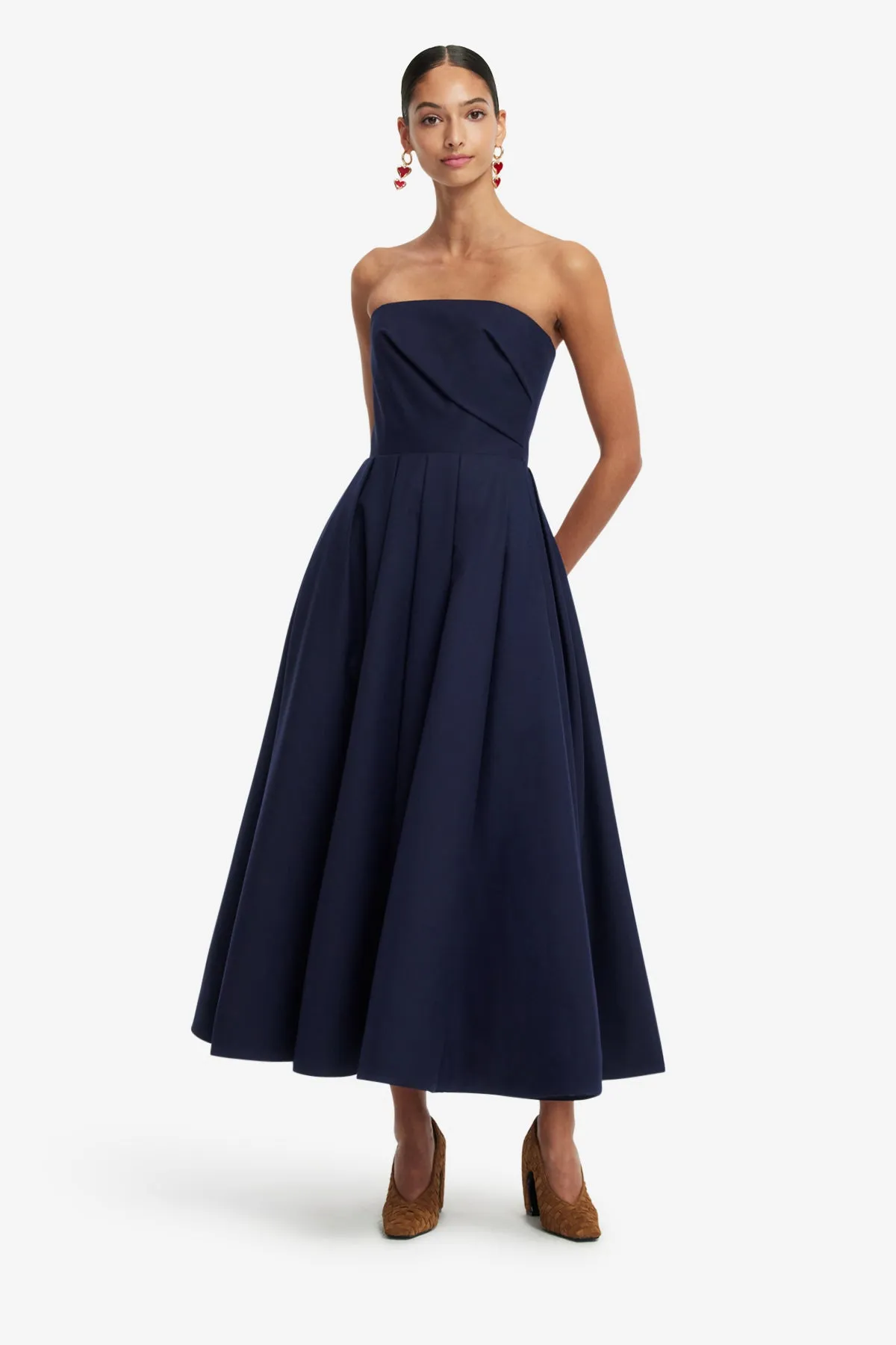Lynn Bustier Midi Dress - Indigo sold by LEO LIN product image thumbnail 3