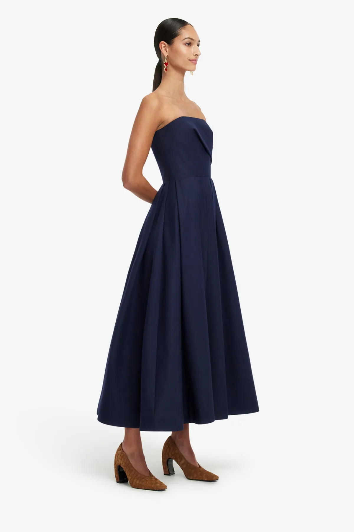 Lynn Bustier Midi Dress - Indigo sold by LEO LIN product image thumbnail 4