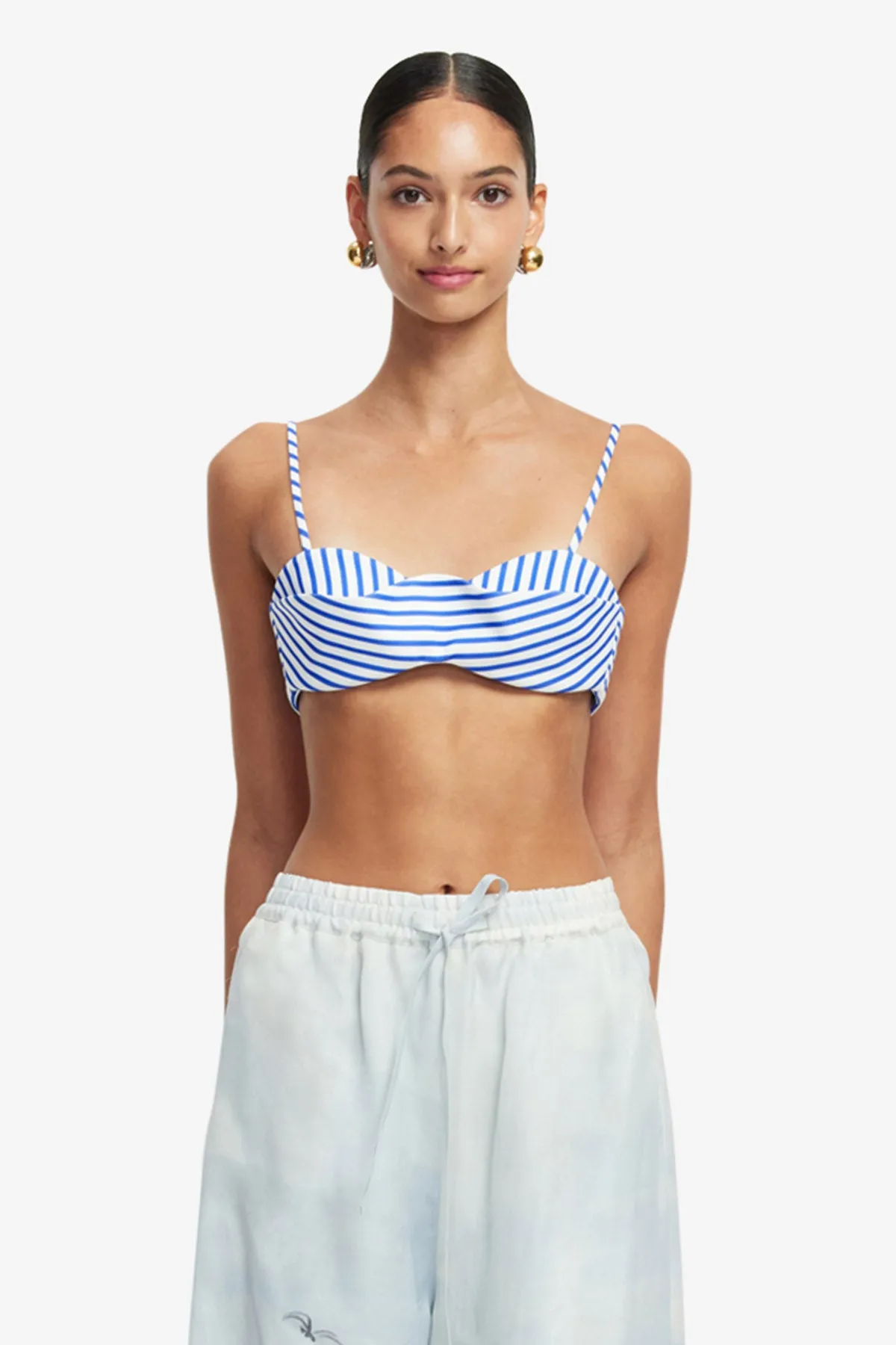 Julia Striped Bralette - Navy sold by LEO LIN product image thumbnail 2