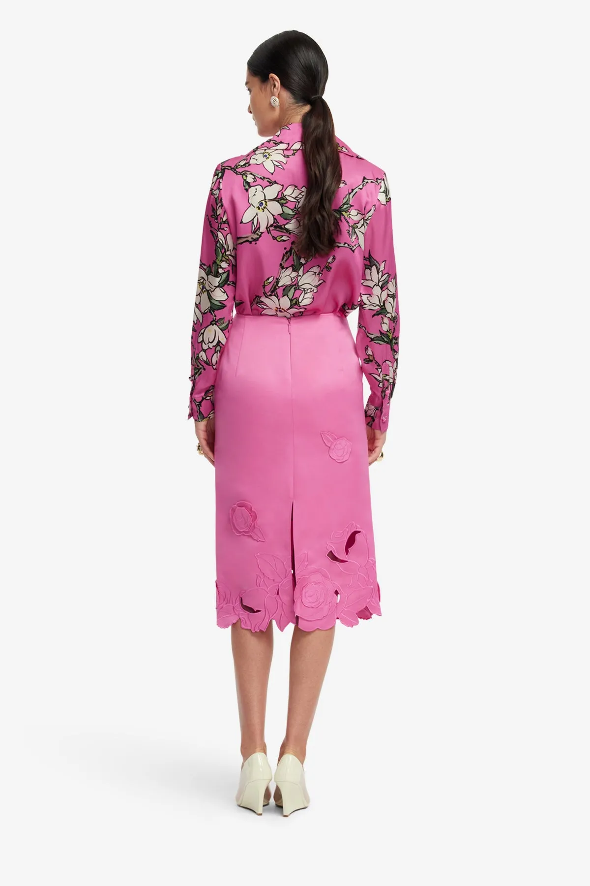 Carly Appliqué Midi Skirt - Pink sold by LEO LIN product image thumbnail 5